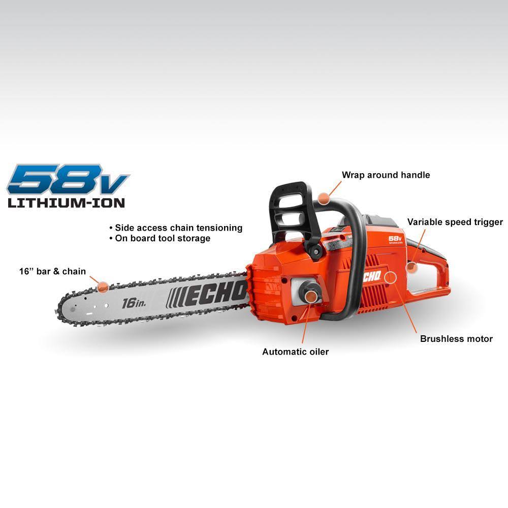 Echo-ccs-58v4ah 16 in Cordless Chainsaw w/Battery and Charger