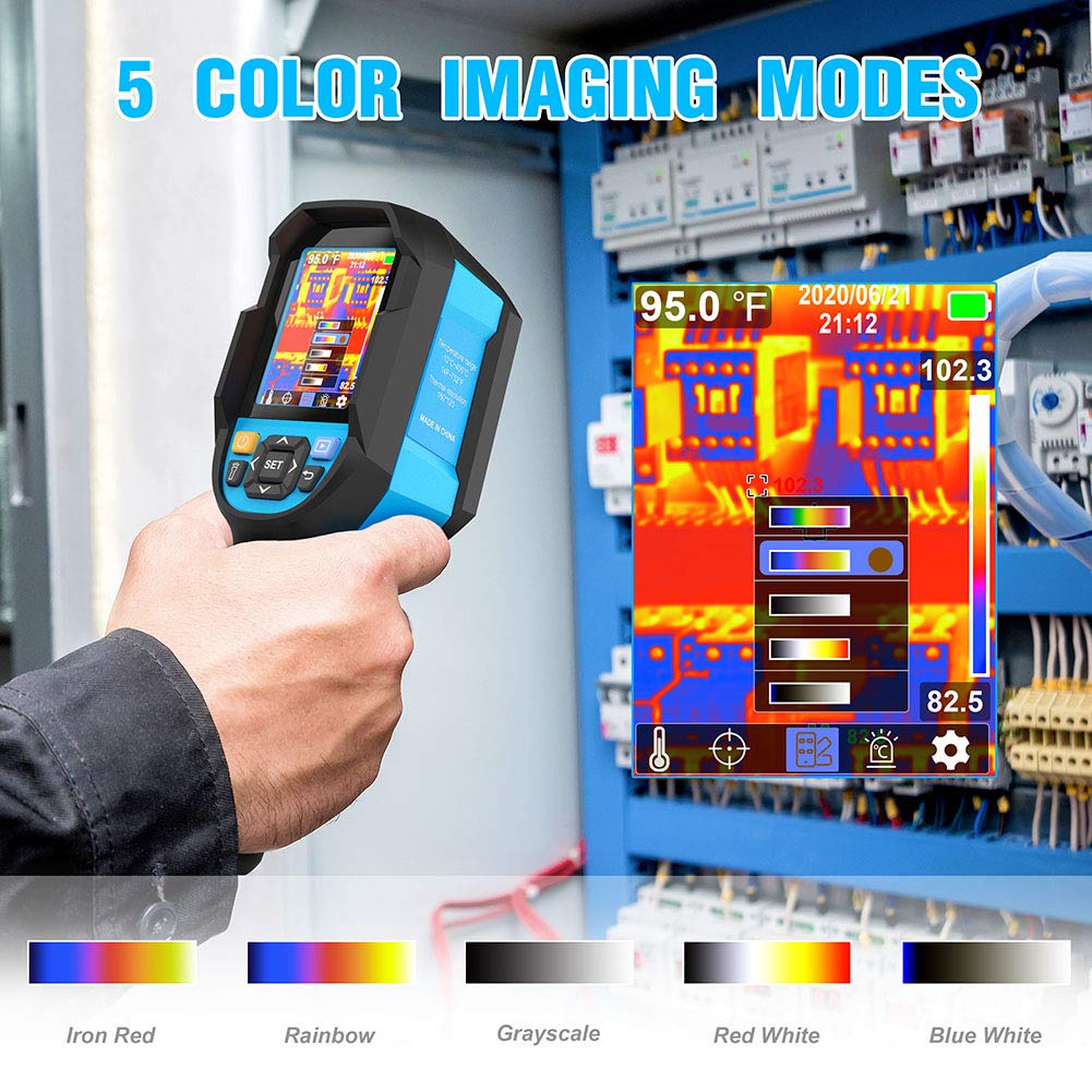 Thermal Imager, ACEGMET 160 x 120 Handheld 19200 Pixels Thermal Camera with IP65 Waterproof Thermal Imaging Camera, 2 Meter Drop Durability, 2.8 LCD Screen Li-ion Battery Infrared Camera
