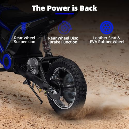 24V Kids Dirt Bike with 350W Motor, 14.29MPH Max Off-Road Bike, Kids Electric Motorcycle with Superior Suspension,12in EVA Inflatable Tires and MP3 Player for Kids 8-12 (Pink)