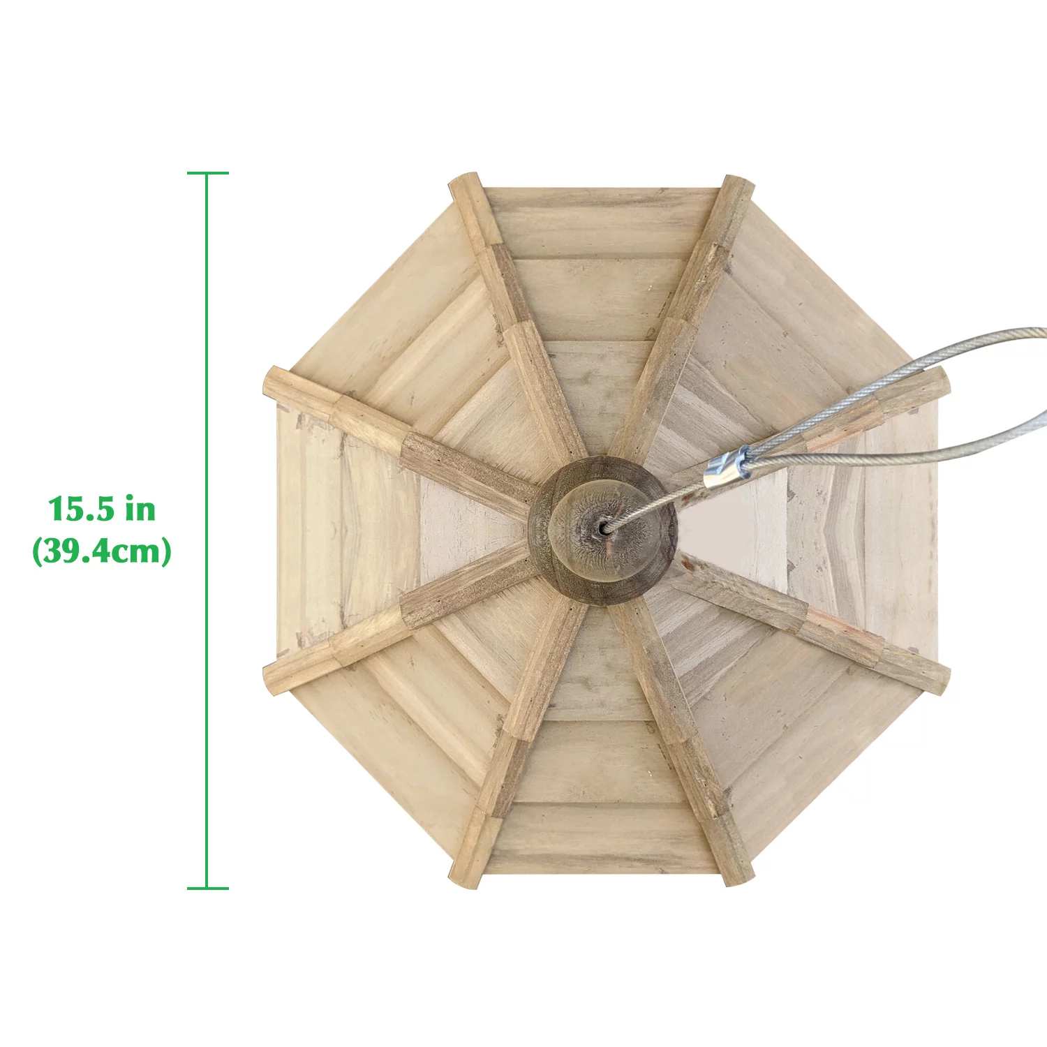 Deluxe Gazebo Bird Feeder, Solid Wood Wild Bird Feeder, Hanging Birdfeeder For Outdoors, 15 in Diameter