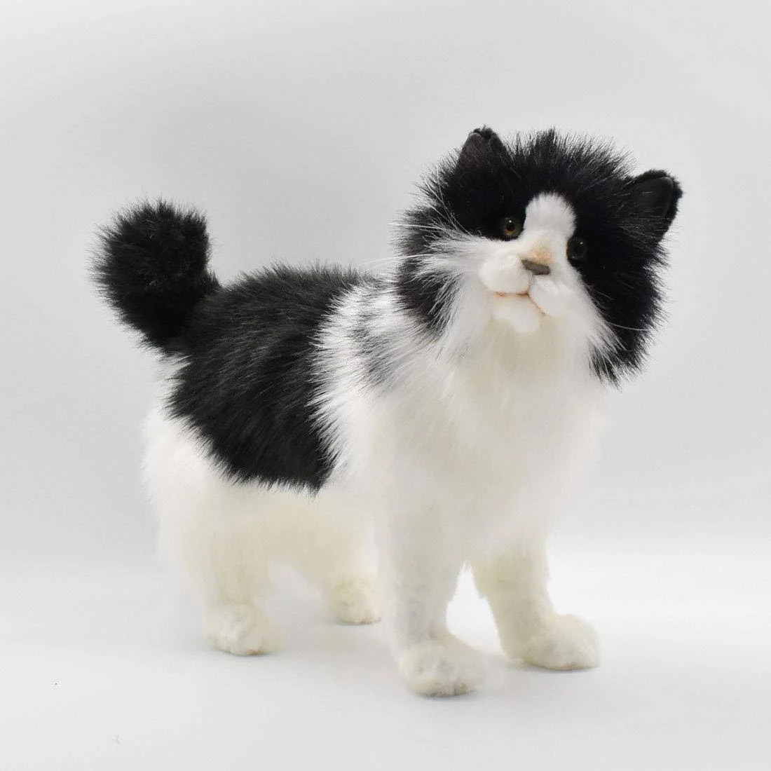 Hansa Black and White Cat Plush