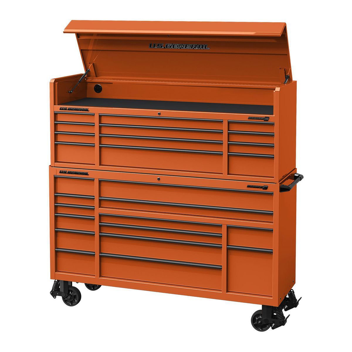 U.S. GENERAL 72 in. x 22 in. Triple-Bank Roll Cab, Series 3, Slate Gray