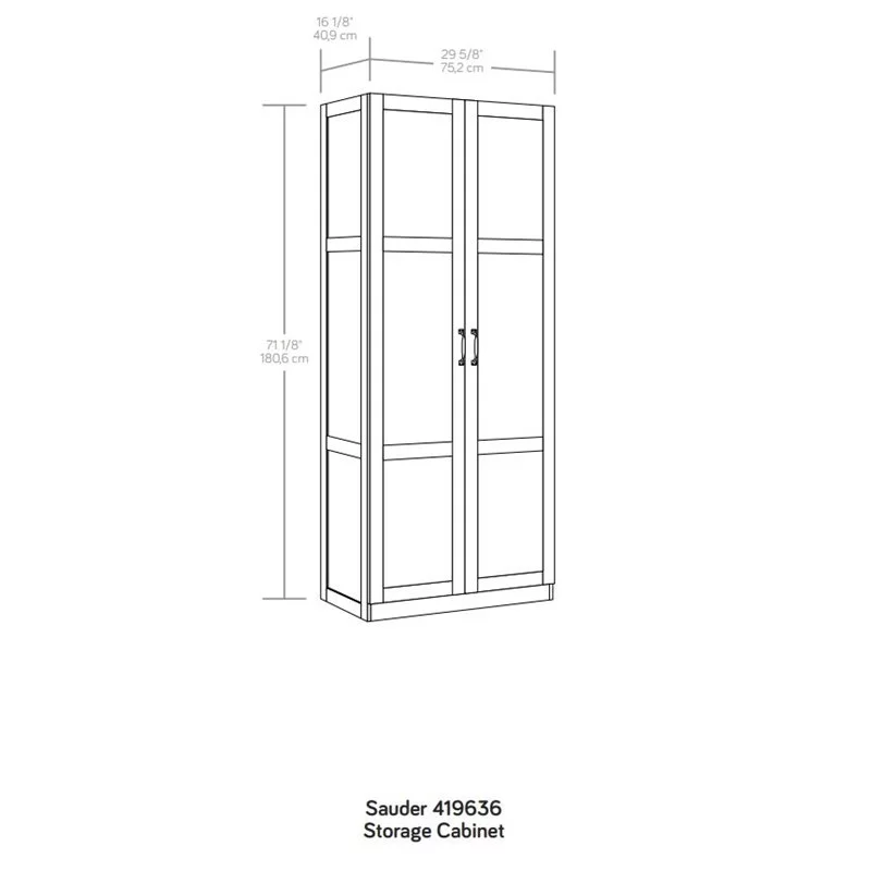 Scranton &amp; Co Traditional 2 Door Storage Cabinet in White