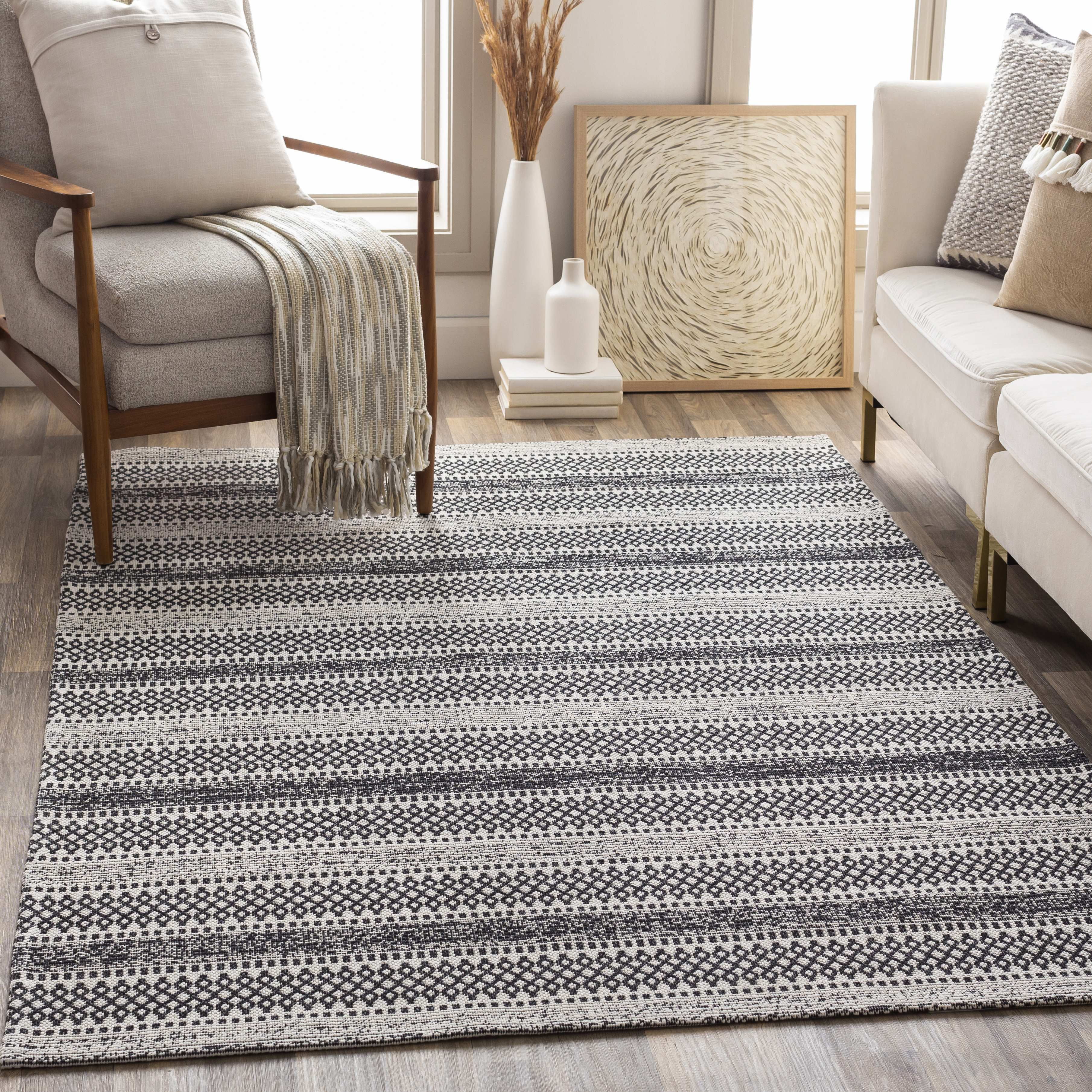 Mark&Day Area Rugs, 2x7 Stone Global Black Runner Area Rug (2'7" x 7'3")