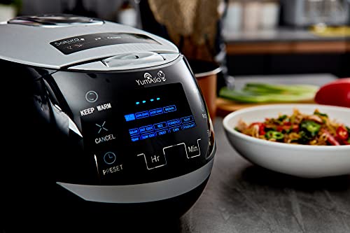 Yum Asia Sakura Rice Cooker with Ceramic Bowl and Advanced Fuzzy Logic (8 Cup, 1.5 Litre) 6 Rice Cook Functions, 6 Multicook Functions, Motouch LED Display, 120V Power