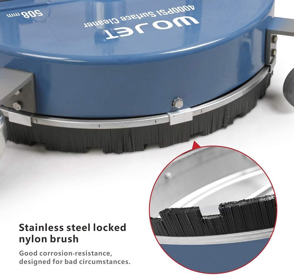WOJET Pressure Washer Surface Cleaner 20" with Castors 4000PSI Commercial PA7606 (20 inch) Pressure Washer Accessories