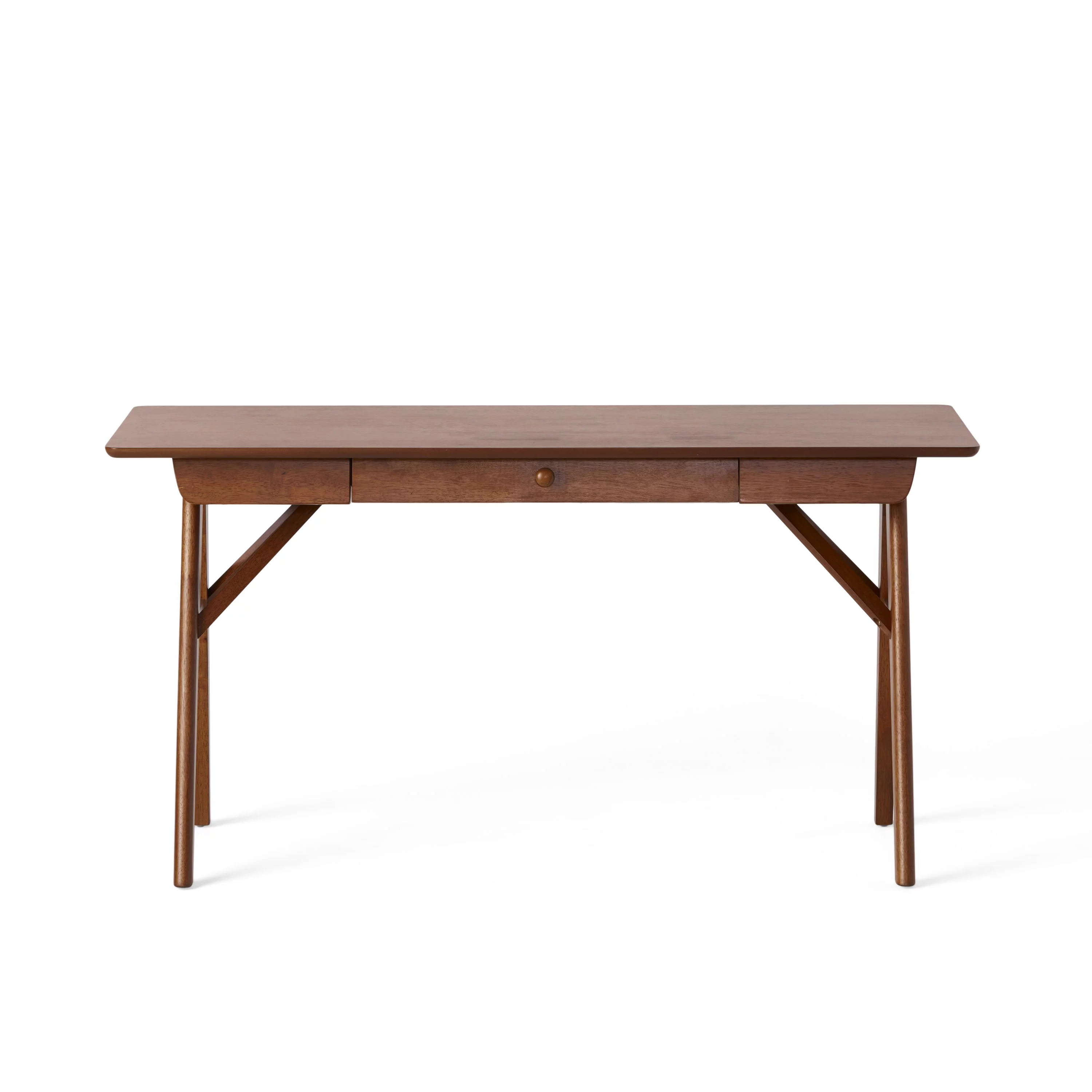 Belle Mid Century Wood Desk Walnut
