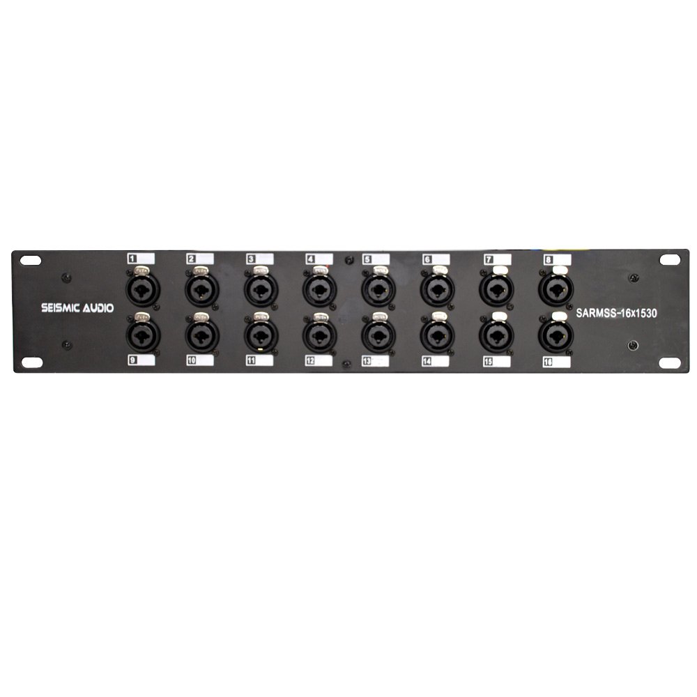 Seismic Audio Rack Mount 32 Channel TRS Combo Splitter Snake Cable-5' and 30' XLR Trunks (SARMSS-32x530)