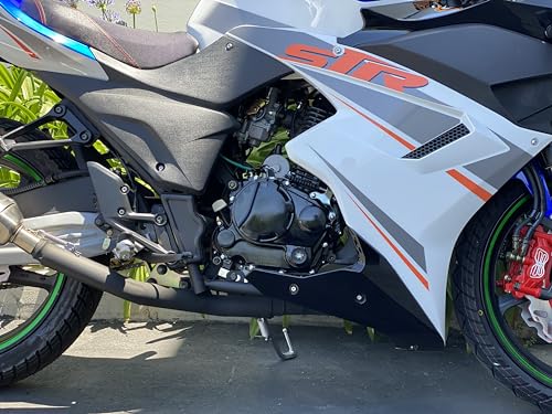 BELMONTE BIKES Venom X22R 250CC CBR Sport Bike Motorcycle, 5-Speed, Full-Size Ninja 17" Wheels, Fully Loaded with LED Headlights, Tail Lights, 2 Seater, 2 Keys, Passenger Foot Pegs