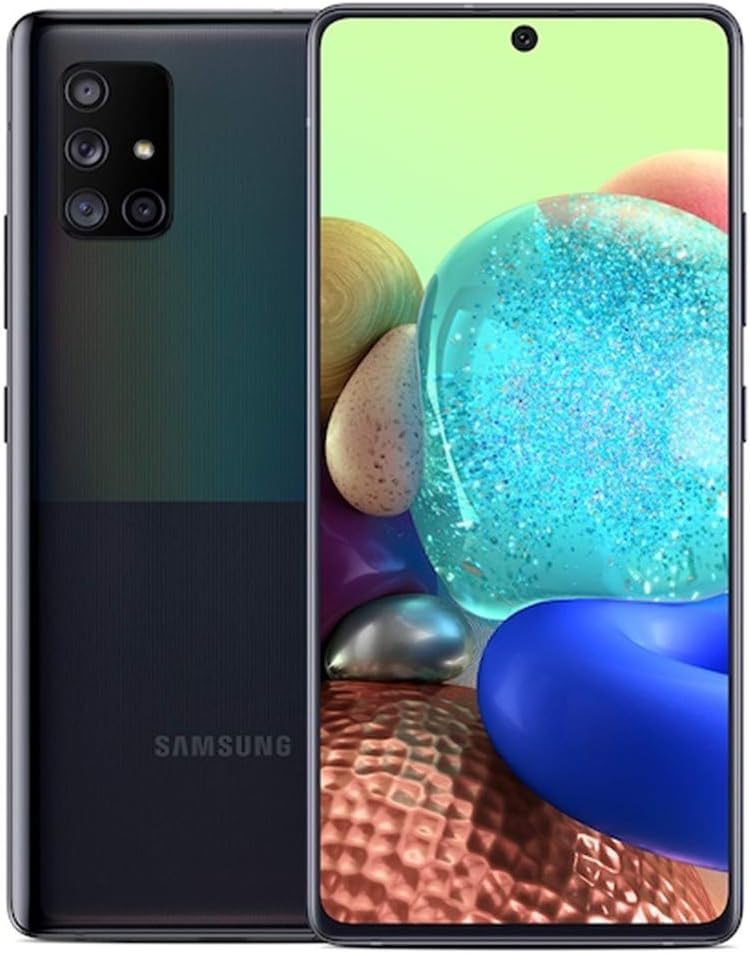 Samsung Galaxy A71 A716U 5G 128GB, GSM Unlocked, Prism Cube Black (Renewed)