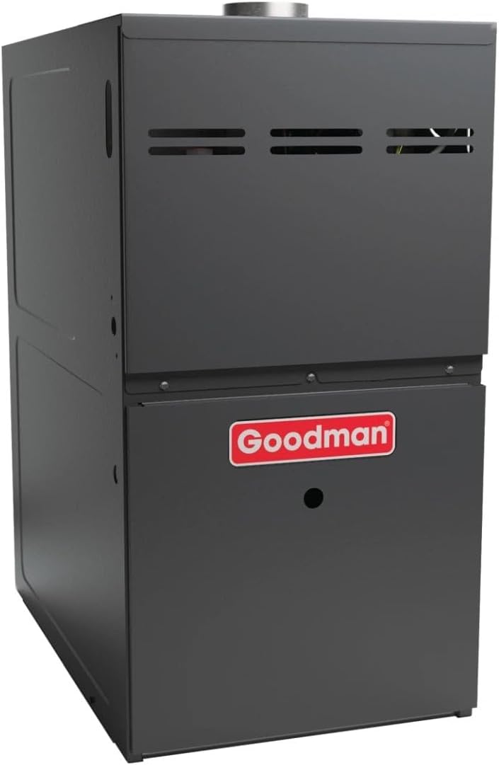 Goodman - 3.5 Ton Air Conditioner GSXN404210 with 14.3 SEER2 Rating, Gas Furnace Air Conditioner Unit GM9C800804CN with 80% AFUE and A Coil HVAC CAPTA4230C4 with TXV and 42,000 BTU Cooling Coil