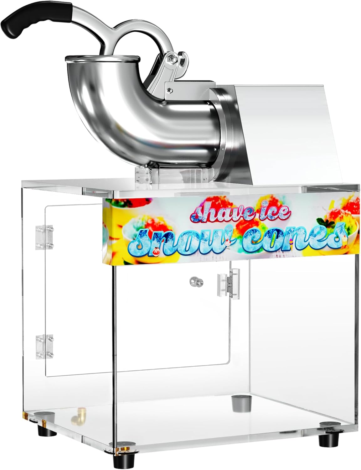 48L Snow Cone Machine, 500LB/H Commercial Shaved Ice Machine for Snow Cones, 300W Electric Fluffy Snow Cone Maker for Party, Suitable for Party Activities, Family Gatherings, Sale