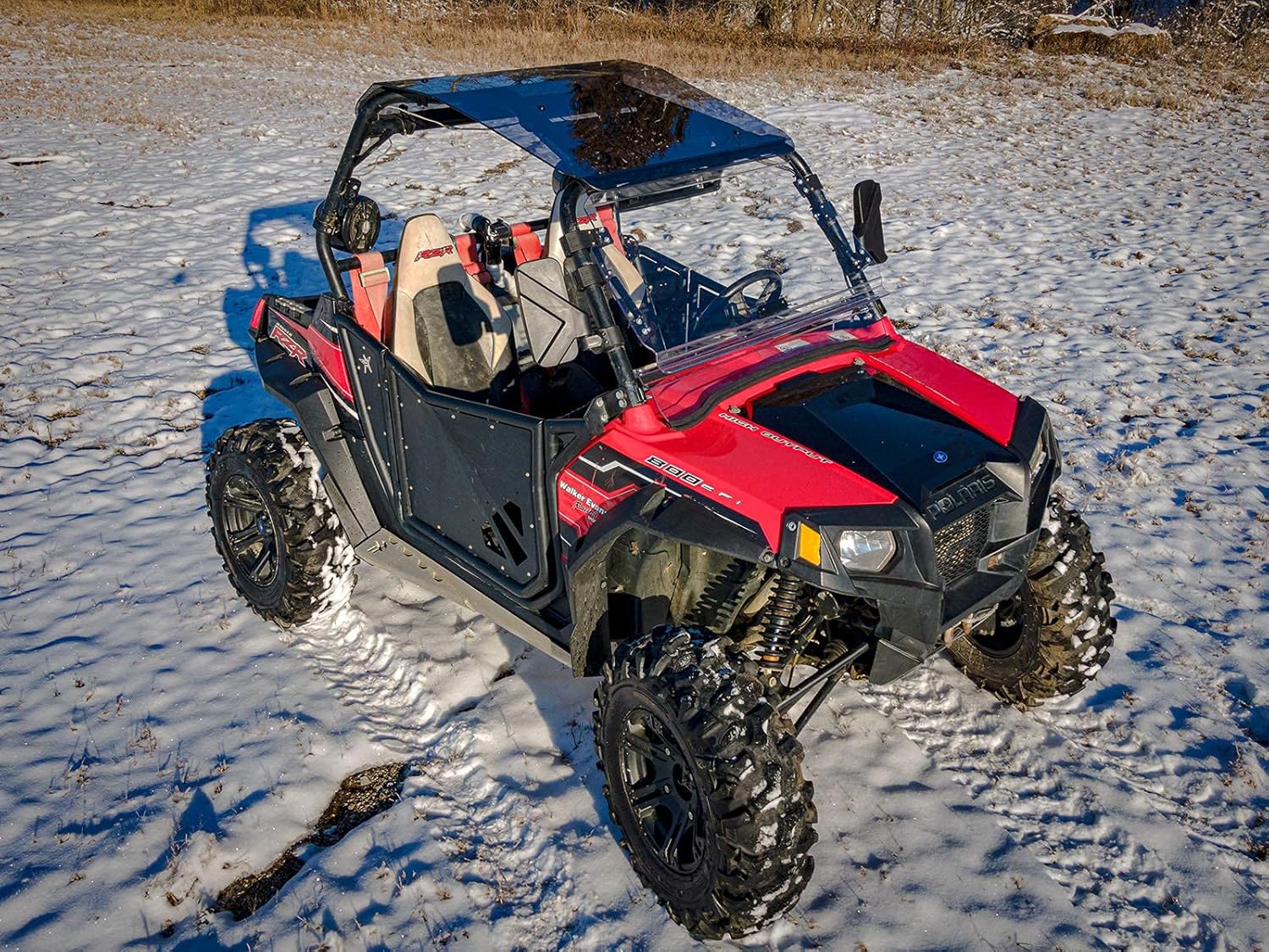SuperATV Dark Tinted Roof for 2012+ Polaris RZR 570 | Increases Visibility! | Made of 1/4" Polycarbonate | Keeps Out Sun, Rain, & Debris | Sealed Edges | Rattle-Free Fit | USA Made!