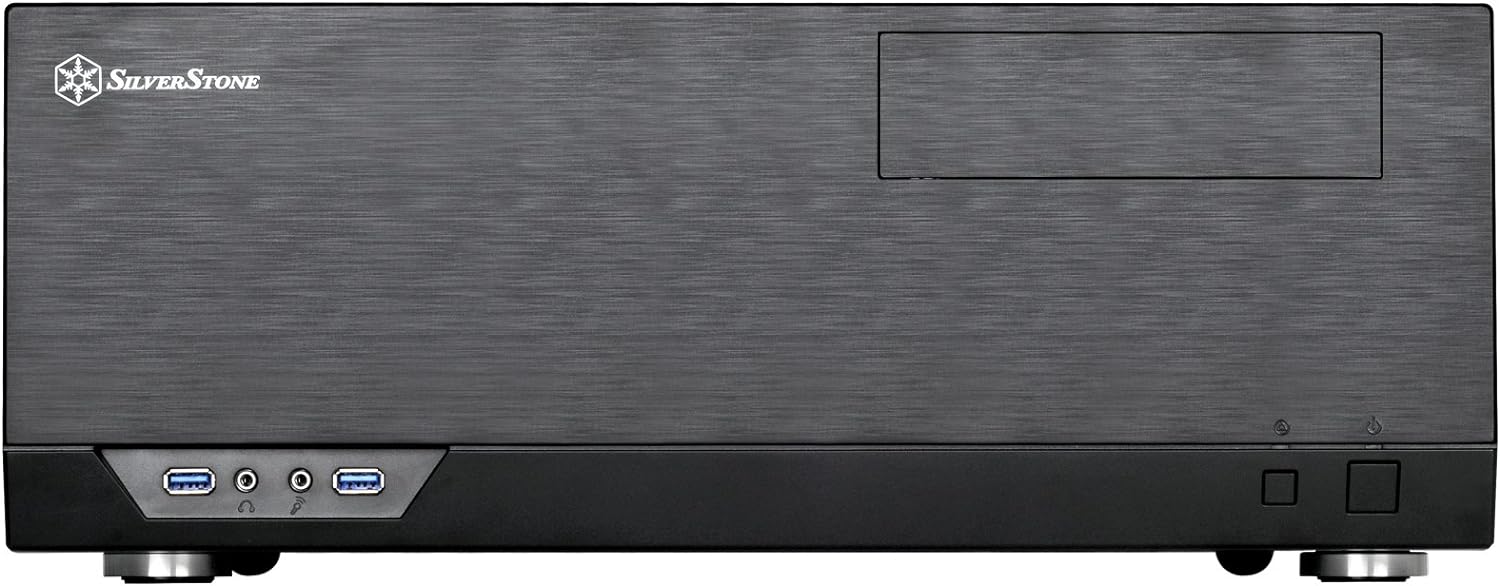 SilverStone Technology GD09B Home Theater Computer Case (HTPC) with Faux Aluminum Design for ATX/Micro-ATX Motherboards GD09B-x