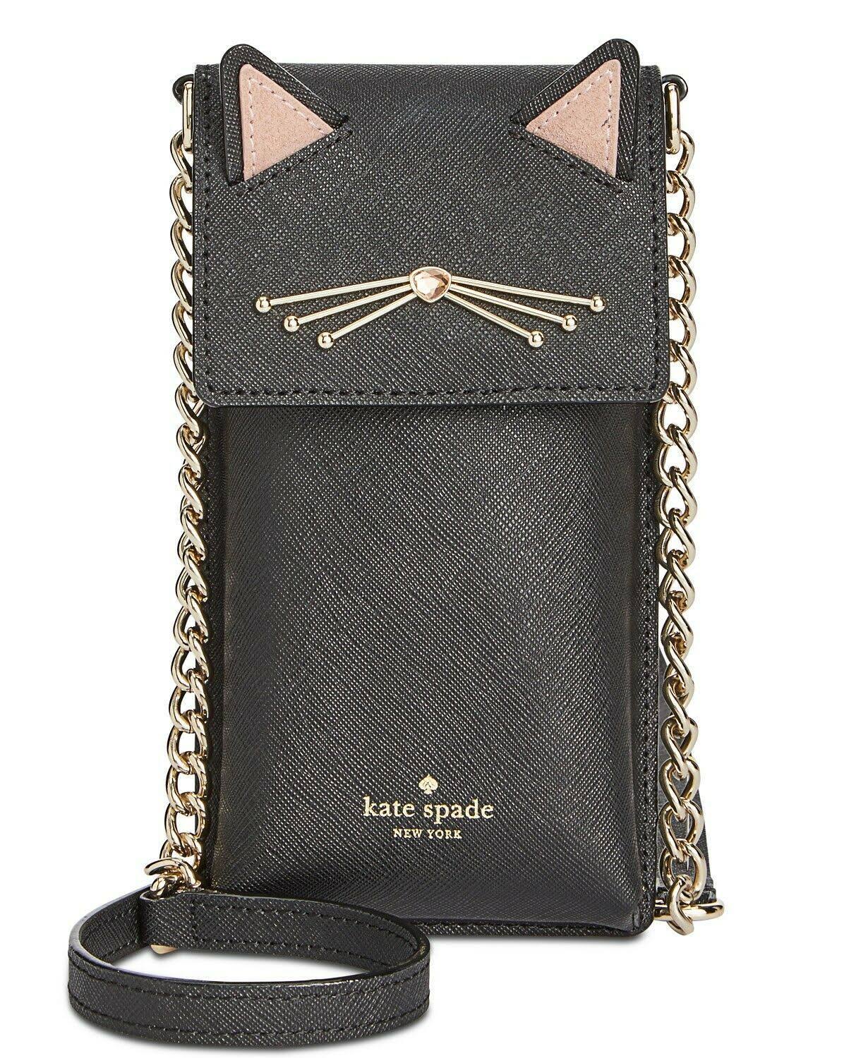 Kate Spade New York Cat North South Phone Crossbody - Black