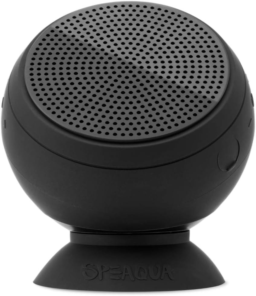 Speaqua &ndash; Waterproof Bluetooth Speaker-Floatable, Portable Outdoor Bluetooth Speaker - Dual Speaker Pairing for Surround Sound - Removable Suction - Barnacle Vibe 2.0 (Orca)