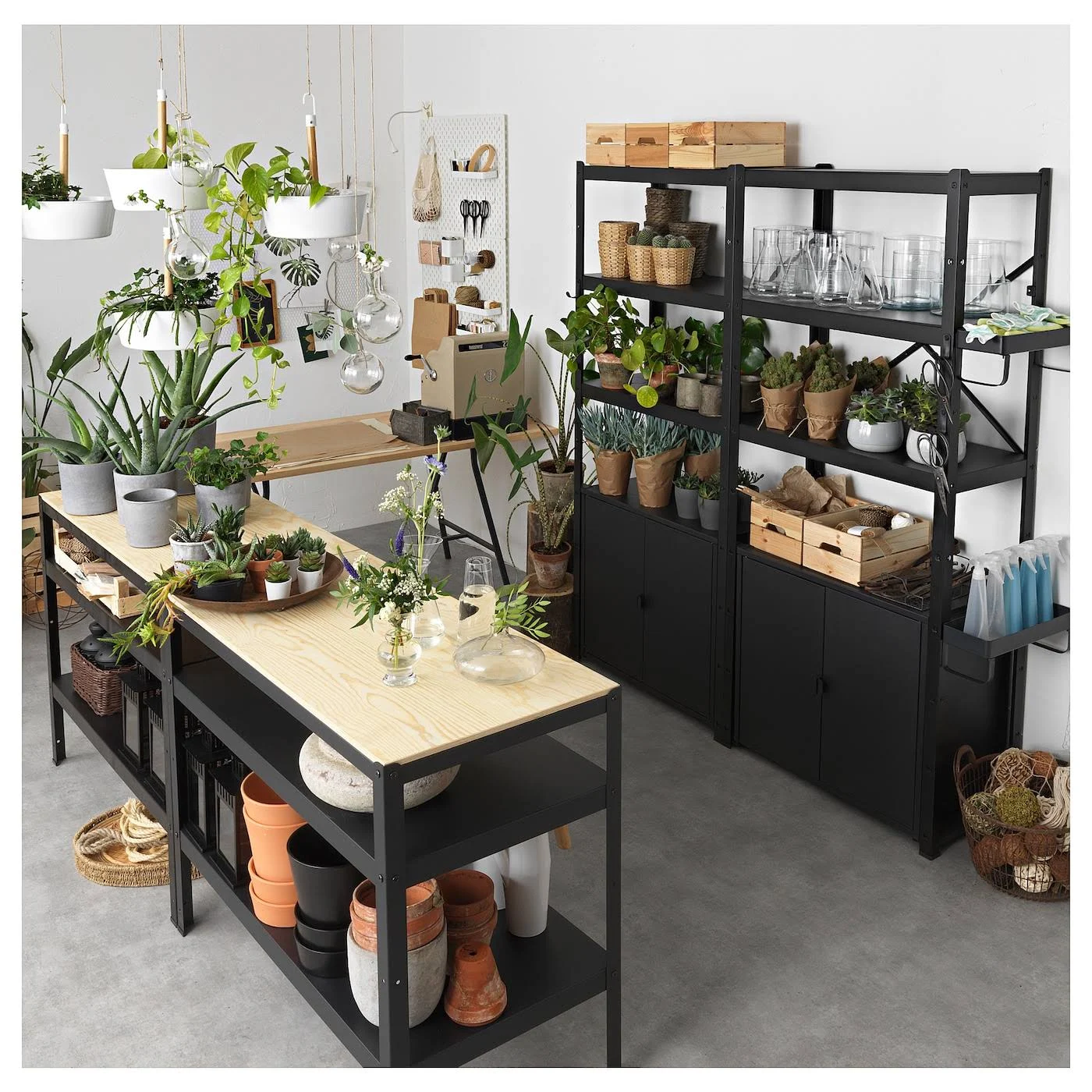 IKEA - BROR Work Bench, Black/Pine Plywood, 43 1/4x21 5/8 30333286