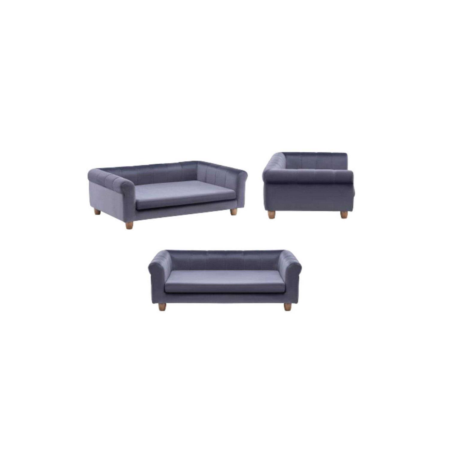 Critter Sitters 42-in. Elegant Faux-Velvet Rectangle Pet Bed for Medium and Large Dogs - Pet Supplies online store