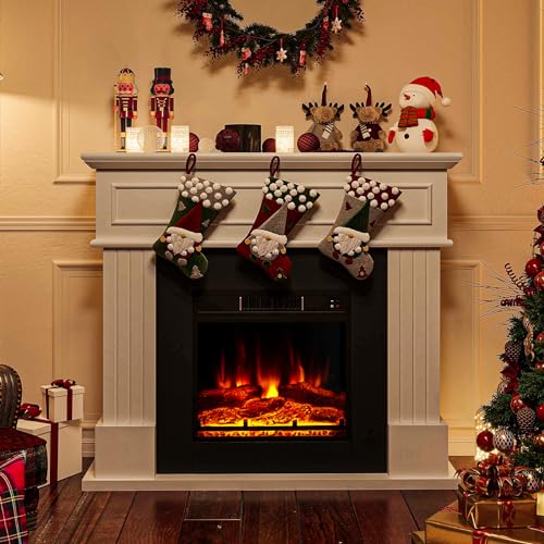 oneinmil Electric Fireplace, Electric Fireplace Heater, 3D Realistic Flame