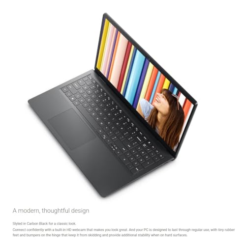 DELL 2024 Inspiron 15 Business Laptop, 15.6" Full HD LED, AMD Ryzen 5 5500U,with Microsoft Office 365, 8GB RAM, 512GB PCIe SSD, Webcam, WiFi, Win 11 Home, Long Battery Life, Carbon Black