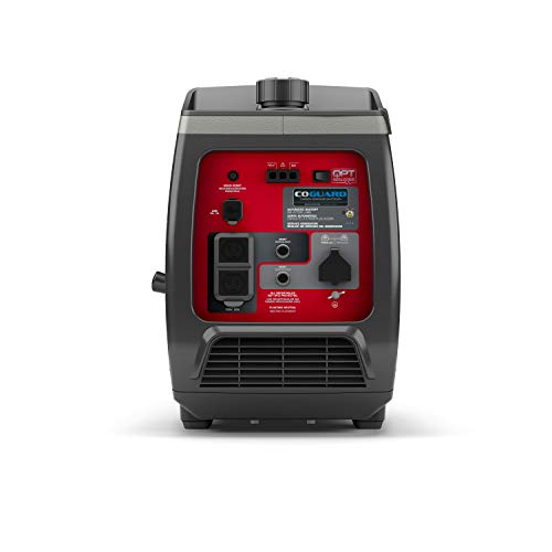 Briggs & Stratton P2400 PowerSmart Series Inverter Generator with Quiet Power Technology and CO Guard, 2400 Starting Watts 1800 Running Watts, Black (030758)