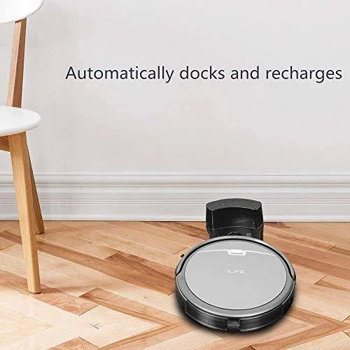 Ilife A4S Robot Vacuum Cleaner with Powerful Suction and Remote Control, Super Quiet Design for Thin Carpet and Hard Floors, Gra