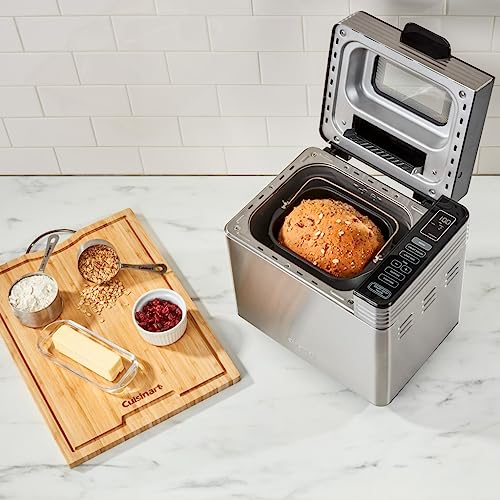 Cuisinart Convection Bread Maker Machine-16 Menu Options, 3 Loaf Sizes up to 2lbs, 3 Crust Colors-Includes Measuring Cup + Spoon & Kneading Hook