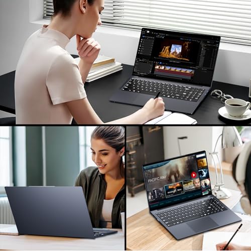 15.6 inch Laptop, Laptops with Core 8100Y (up to 3.40GHz), Gaming Laptop 16GB RAM 512GB ROM, FHD 1920 x 1080, Win 11 Pro Traditional Laptops Computers with WIFI BT 5.0 Netbook For Student Busines