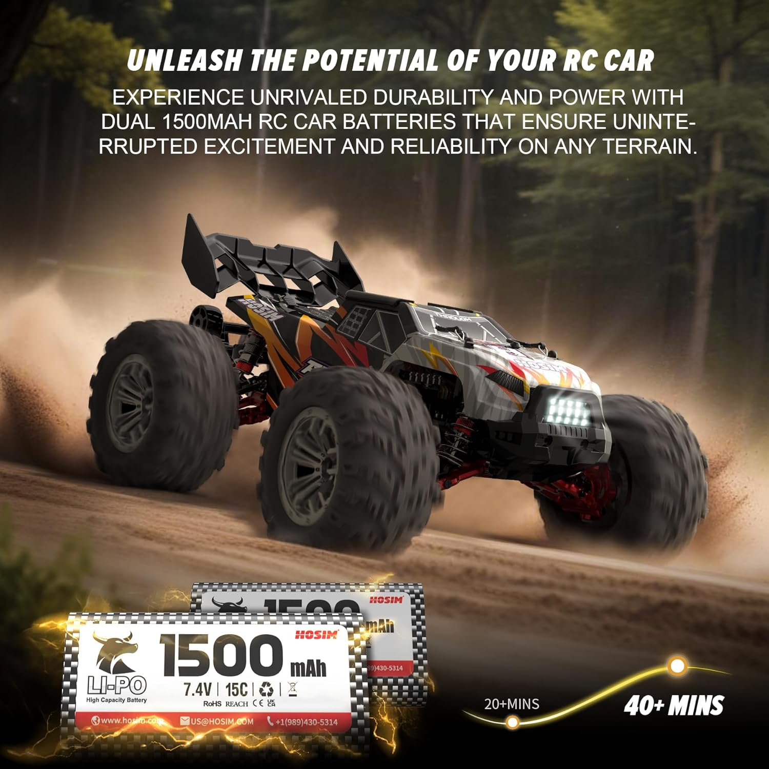Hosim RC Cars for Adults 1:10 Scale 48+ KMH Remote Control Car &1:14 Fast 52+ KMH High Speed RC Truck