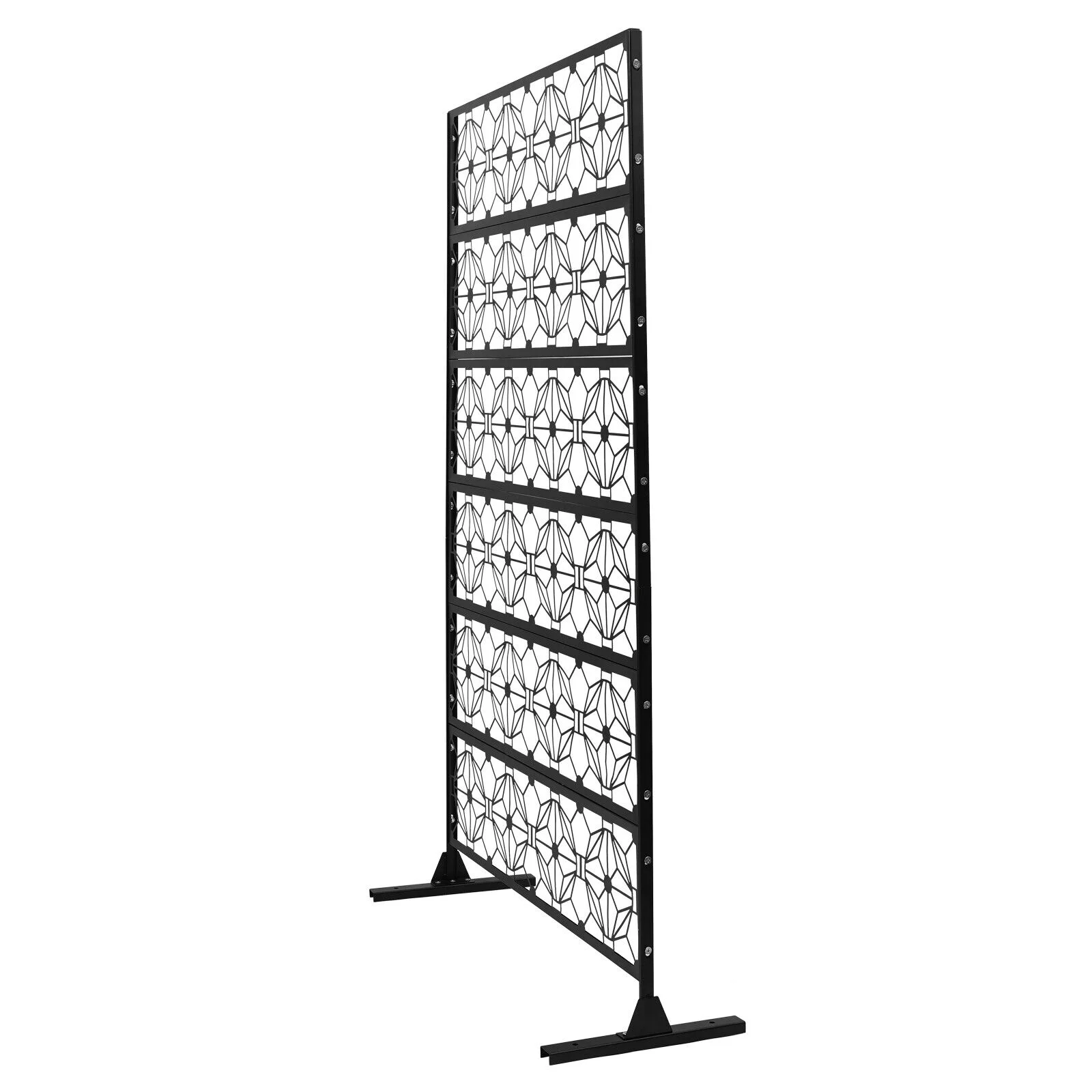 Outdoor Decorative Privacy Screen Panel Steel Garden Flower Pattern Fence for Garden, Yard