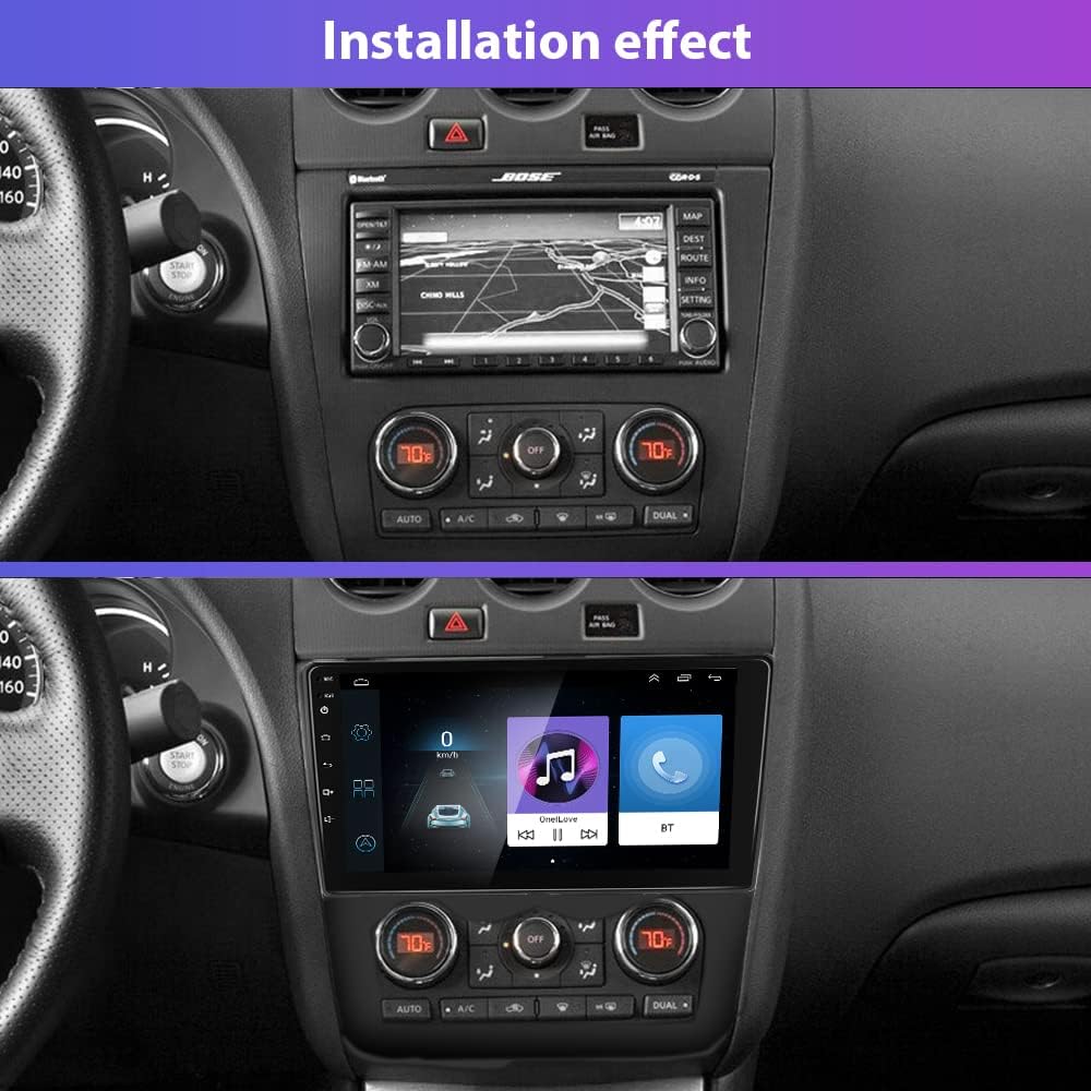 [2G+32G] 9 Inch Android Car Stereo for 2008-2012 Nissan Altima Radio Touchscreen Stereo with Navigation WiFi Bluetooth, Nissan Altima Stereo with Backup Camera, SWC