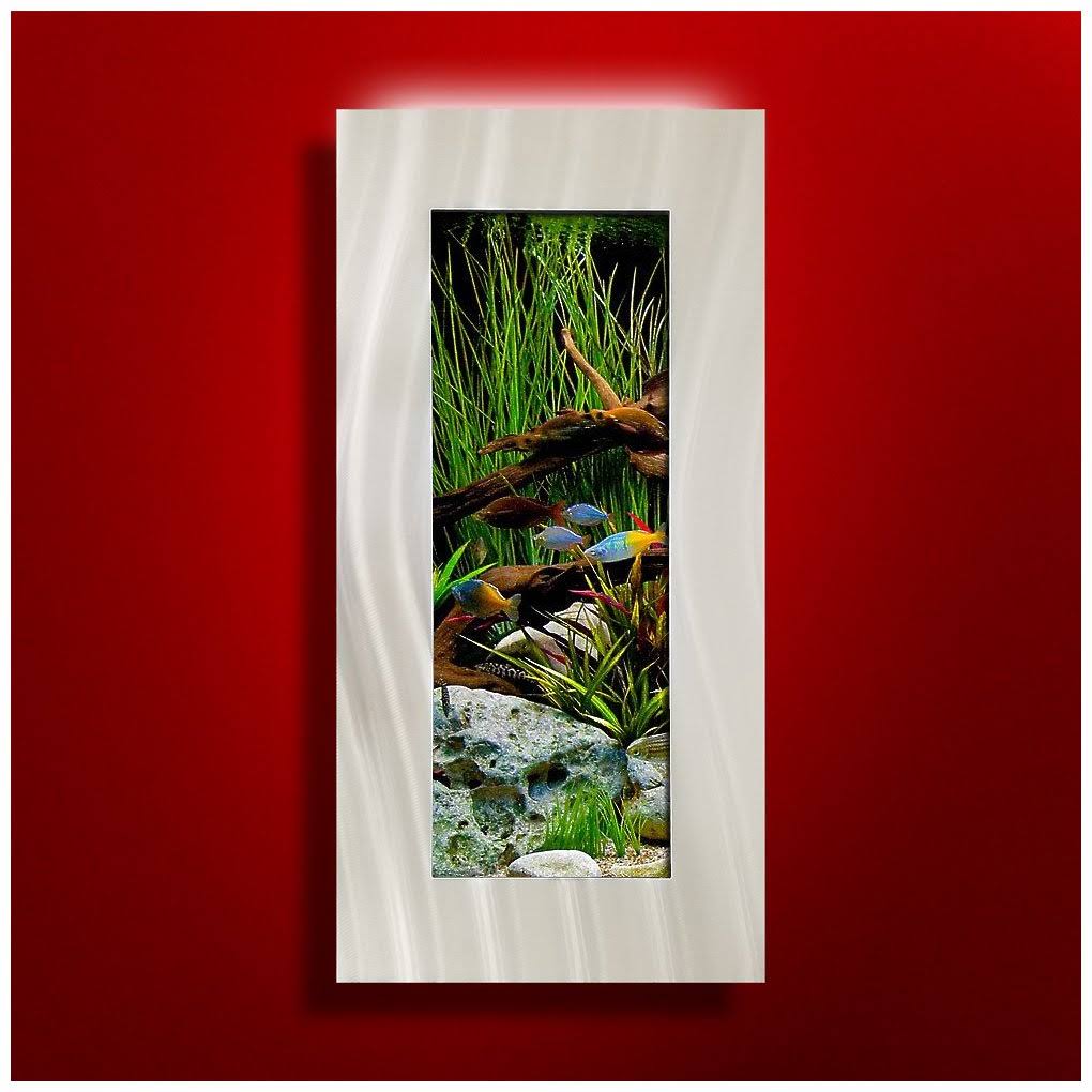 Aussie Aquariums 2.0 Wall Mounted Aquarium - Verticali (Brushed Black)