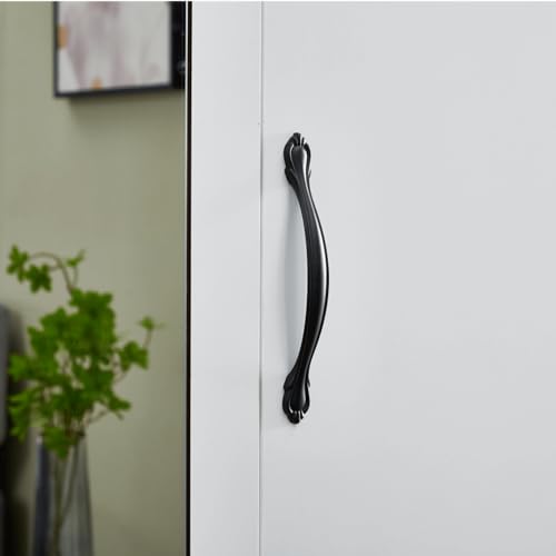 74" H 3 Doors 2 Drawers White Bedroom Wardrobe Armoire Closet Freestanding Clothes Storage Armoire Organizer with Hanging Rod Shelves Clothes Cabinet for Bathrooms Clothes Storage