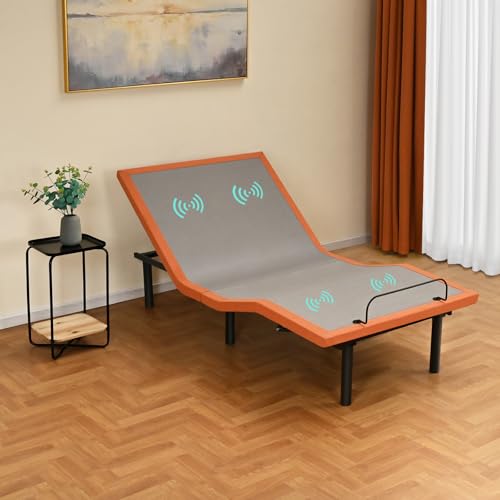Split King Adjustable Bed Frame with Mattress - 14” Luxury Hybrid Mattress, Smart APP Contorl, Massage, Zero Gravity, Anti-Snore, 5 Minutes Installation, Head and Foot Incline, Medium Soft, Split King