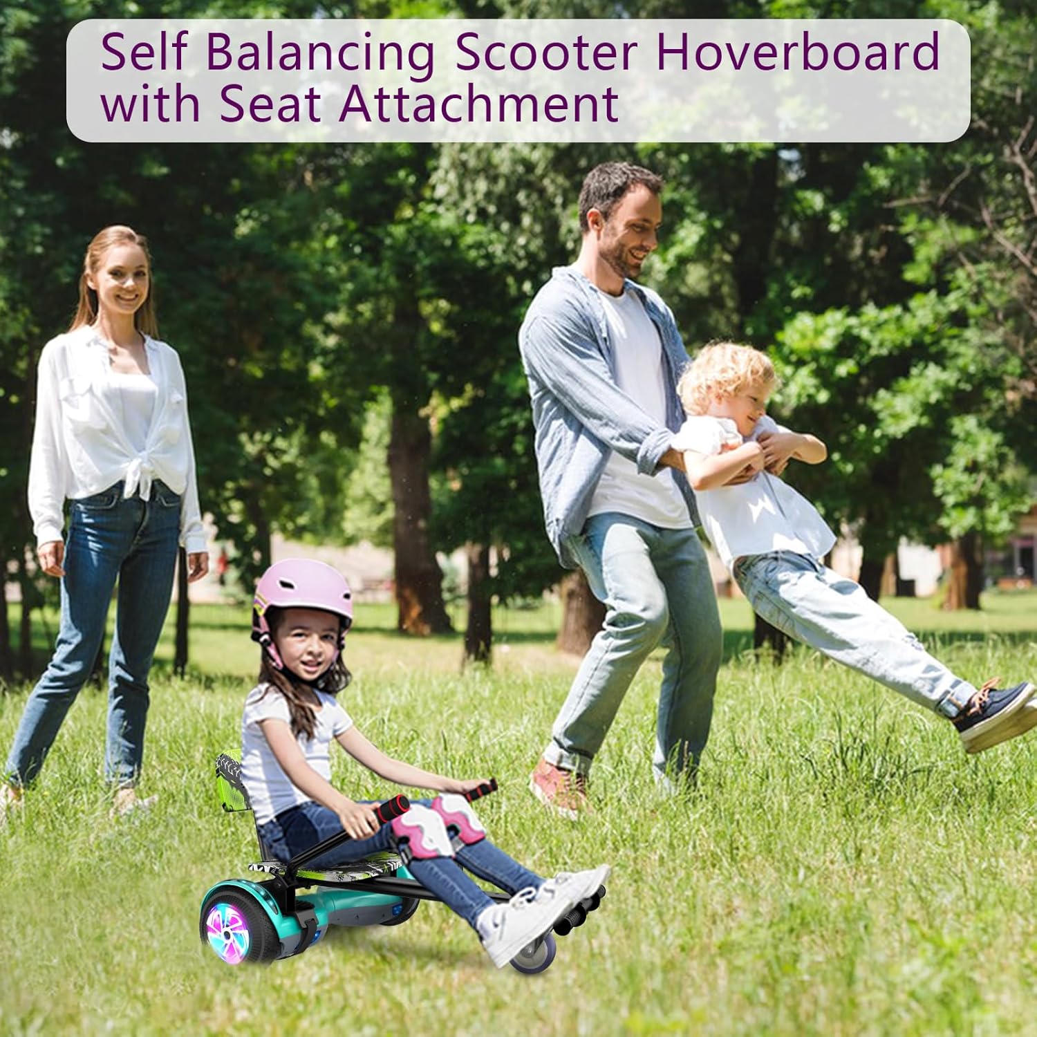 Hoverboard, 6.5 Inch Self Balancing Hoverboards with Bluetooth and LED Lights, Hover Board for Kids Teenagers