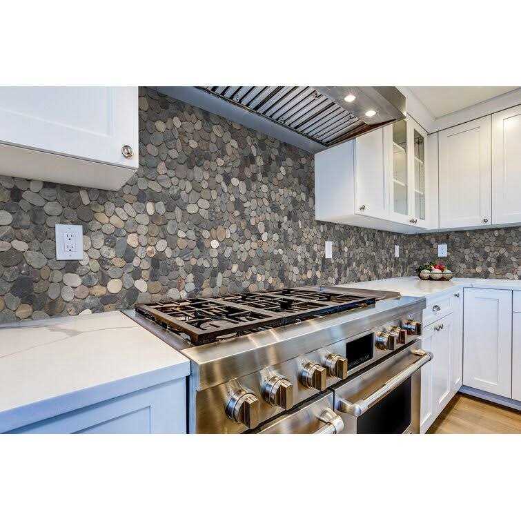 Tile Connection Sliced Pebble Tile 11-1/4 in. x 11-1/4 in. x 9.5mm Honed Pebble Mosaic Tile - Shop Hardware Tools Online Store