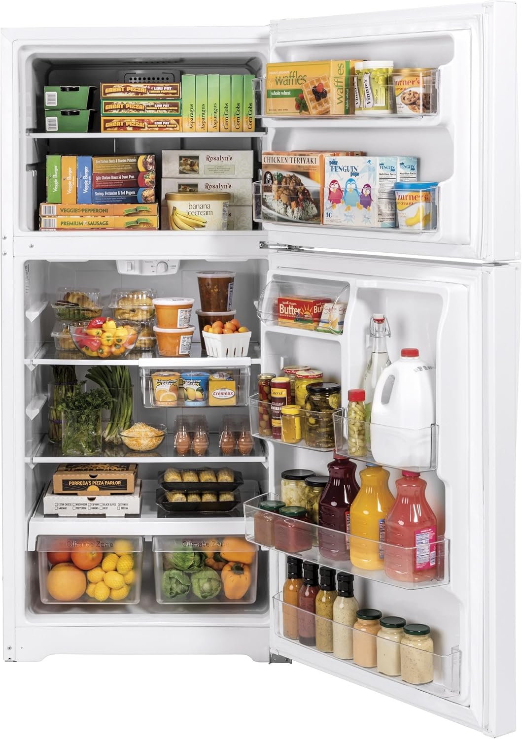 GE GTS19KGNRWW 19.2 Cu. Ft. White Top Freezer Refrigerator