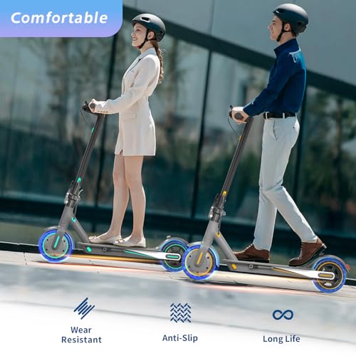 Electric Scooter for Adults, 19Mph, 15/21 Miles Range, Aluminum Alloy E-Scooter with 8.5" Honeycomb Tire, Foldable Escooter with Dual Braking System and App Control