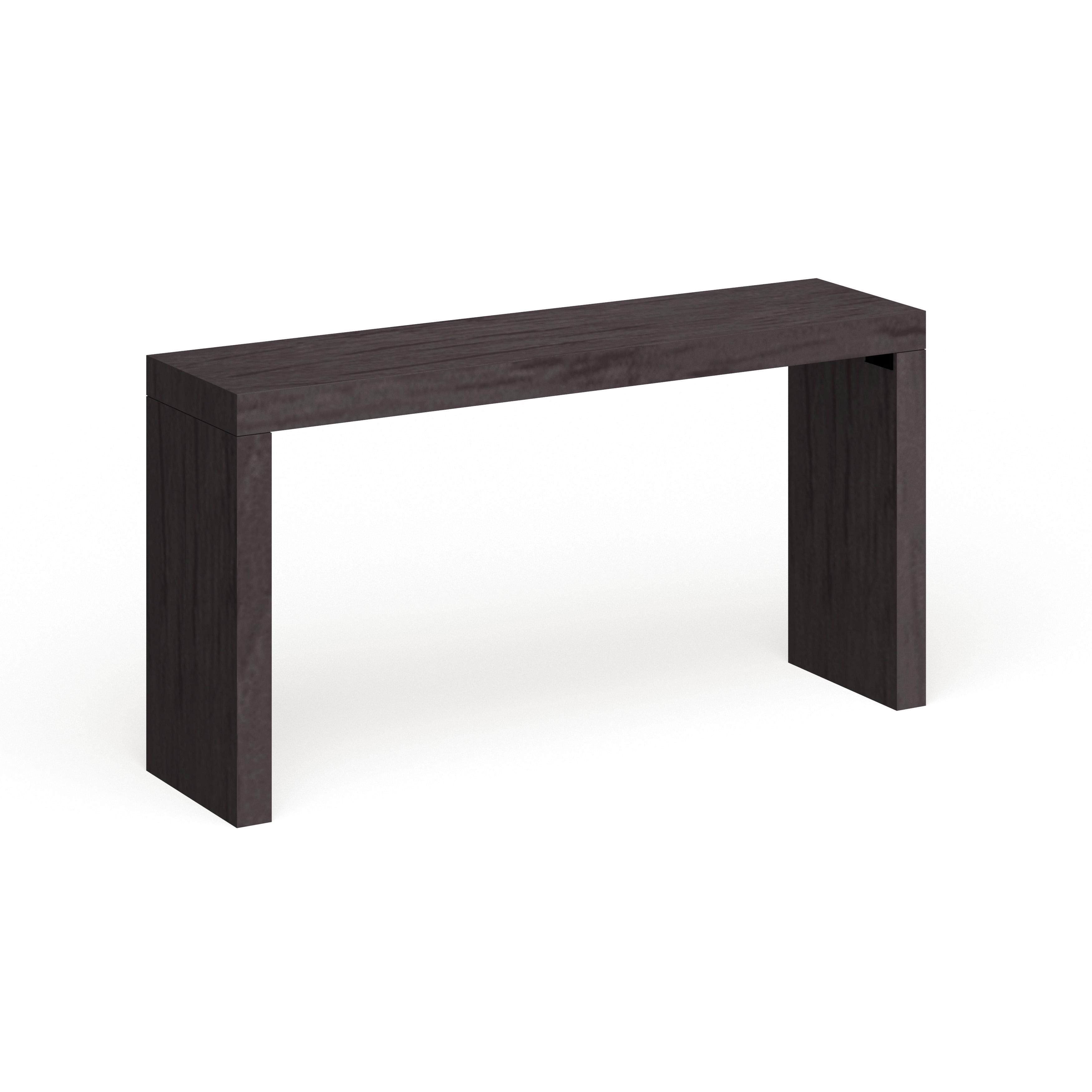 Carbon Loft Dillon Black Wood Grain Veneer Console Table