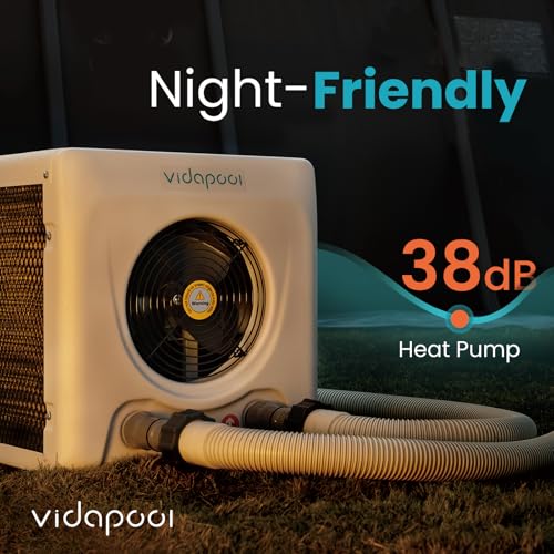 16,000 BTU Swimming Pool Heat Pump Electric Pool Heater for Above Ground Pools Up to 6,000 Gallons,Heating and Cooling Pool Heater 120V