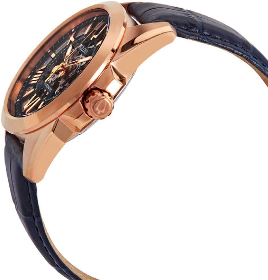 Bulova Men's Classic Sutton 3-Hand 21-Jewel Automatic Watch, 42 Hour Power Reserve, Skeleton Dial, Luminous Hands, 100M Water Resistant, 43mm