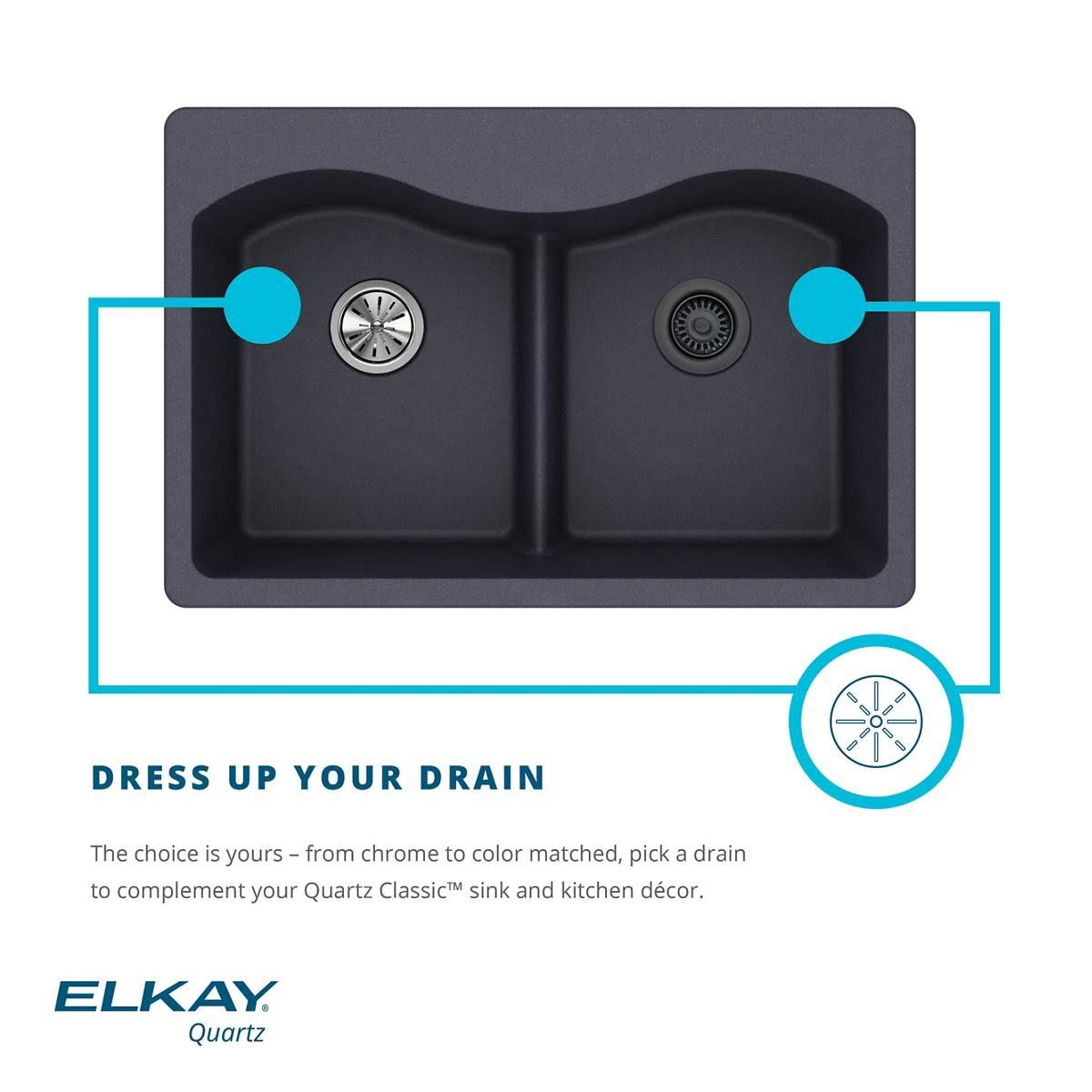 Elkay ELGUS3322RGY0 Quartz Classic Single Bowl Undermount Sink, Dusk Gray