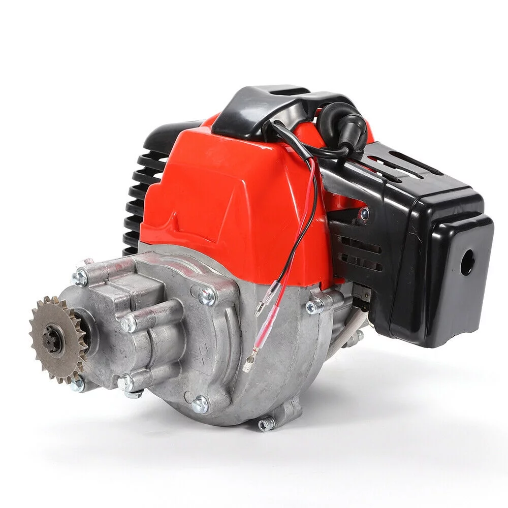 YIYIBYUS 49cc Engine Motor Complete Kit 2 Stroke Single Cylinder Pull Start for Gas Scooter Pocket Bike Mini Bicycle ATV - Curated Treasures Market