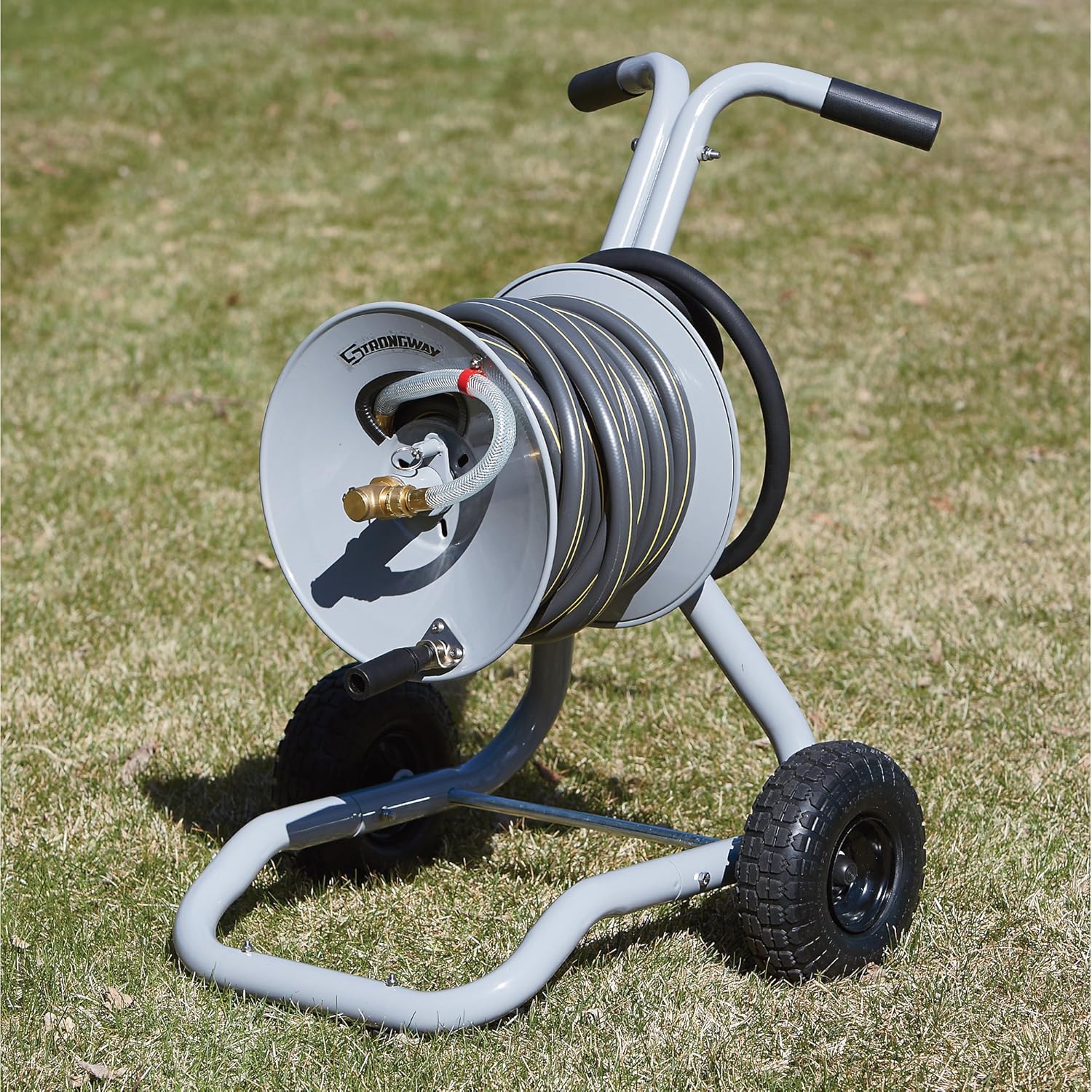 Strongway Garden Hose Reel Cart - Holds 5/8in. x 150ft. Hose