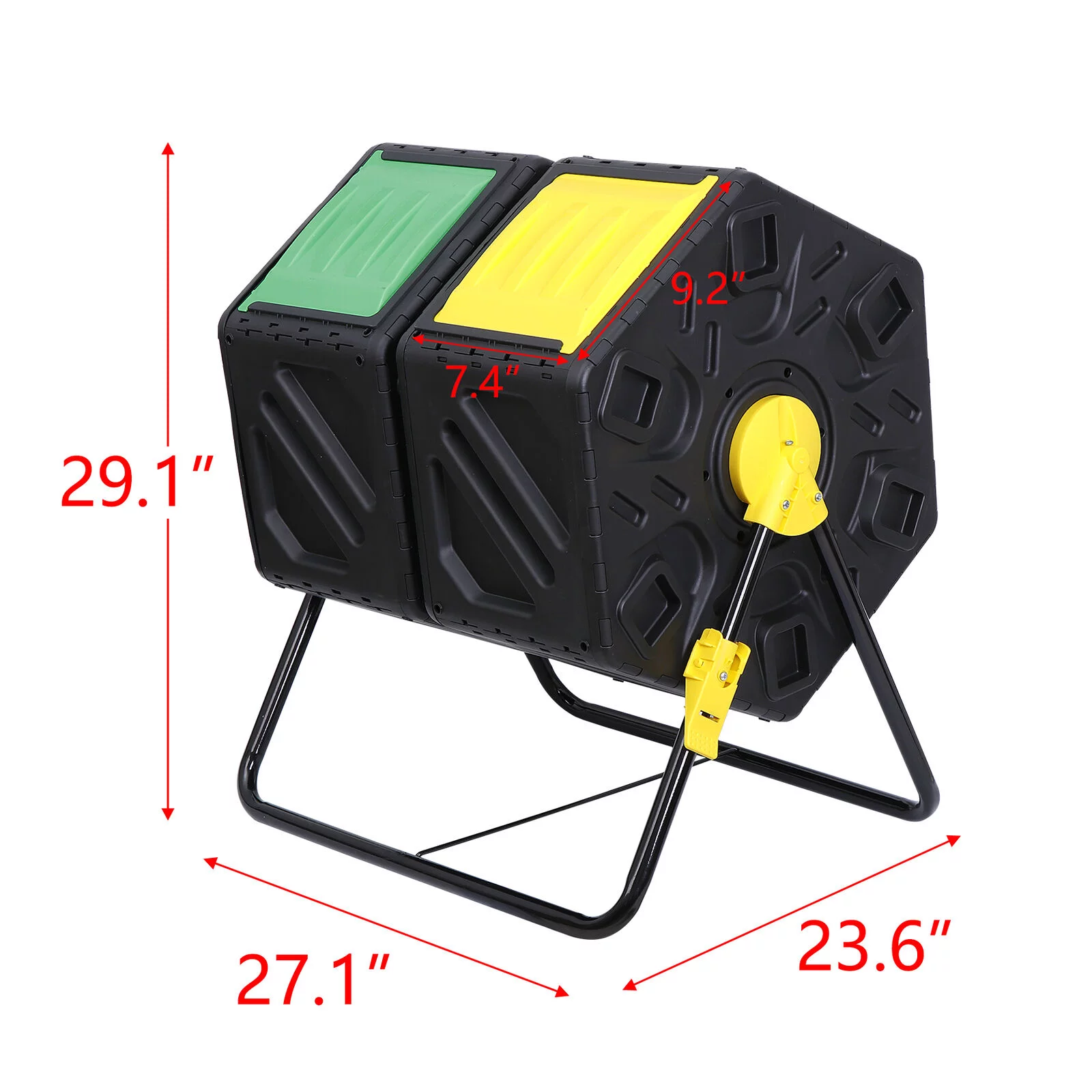 Compost Bin 18.5/37/43 Gallon Composting Tumbler BPA Free Rotating Outdoo Garden - Curated Treasures Market