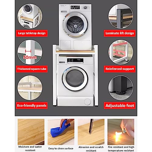 Yesbon Stacking Kit for Washing Machines/Washer Tumble Dryer Shelf Stacker, Washer Dryer Intermediate Frame Stacking Bracket Kit Over Washer Storage Unit, Bearing Capacity 300kg