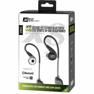 Mee Audio X8 Secure-Fit Stereo Bluetooth Wireless Sports in-Ear Headphones (Black)