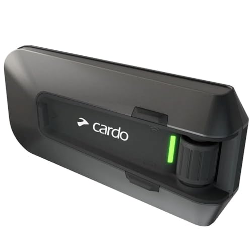 Cardo PACKTALK Edge Motorcycle Bluetooth Communication System Headset Intercom - Single Pack, Black