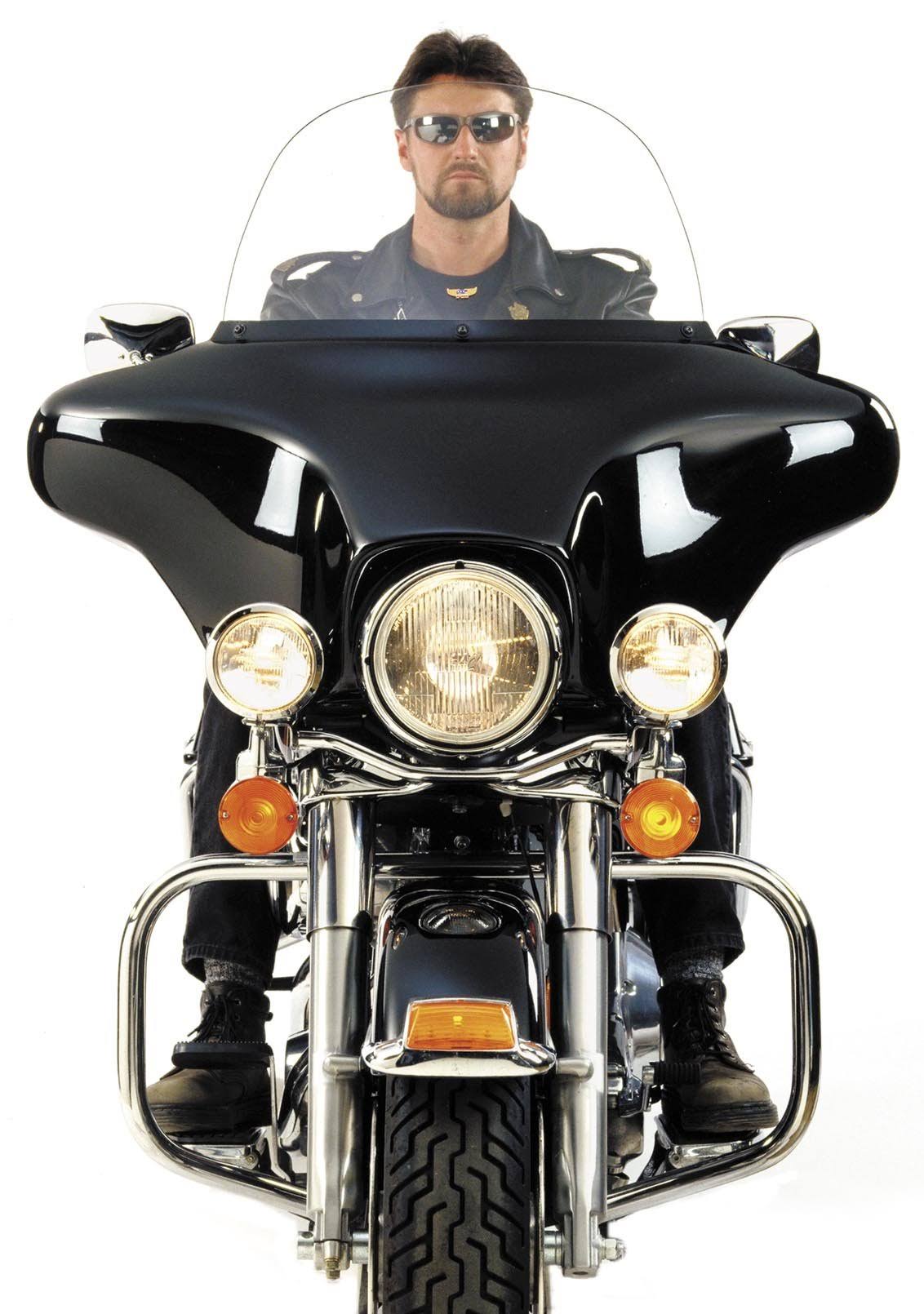 National Cycle Replacement 12in. Clear Fairing Windshield for 1986-1995 Harley 20010