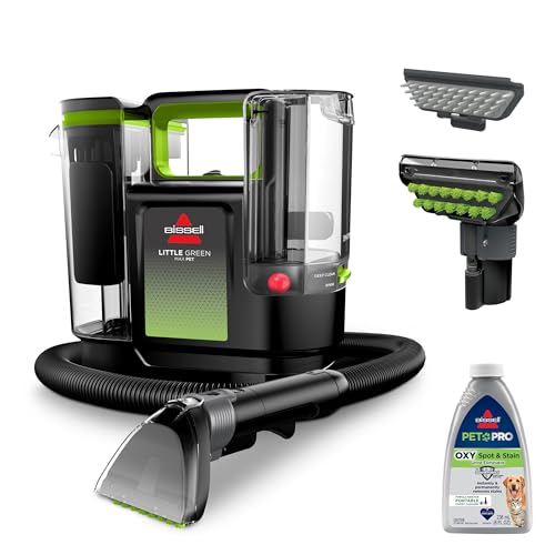 BISSELL® Little Green® Max Pet Portable Carpet and Upholstery Deep Cleaner, Car/Auto Detailer, with Self-Cleaning Tough Stain Tool and Pet Hair Removal Tool (3860)